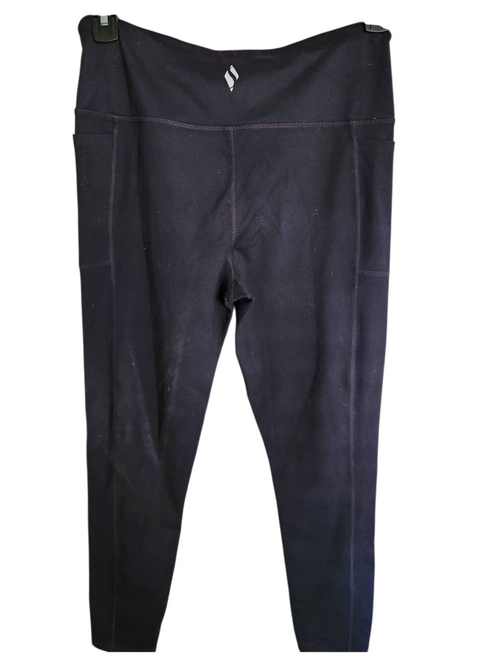 Skechers GO WALK High-Waisted Leggings Black 4-way Stretch Side Pockets Size LG - Picture 5 of 10